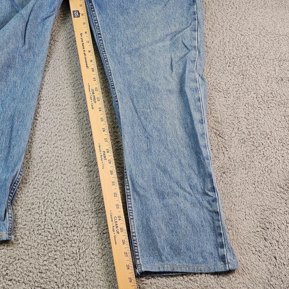 Levis 505 Jeans Mens 32x30 Light Blue Regular Fit Straight Leg Denim Zip Fly